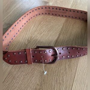 Linea Pelle Brown Leather Belt Size XS